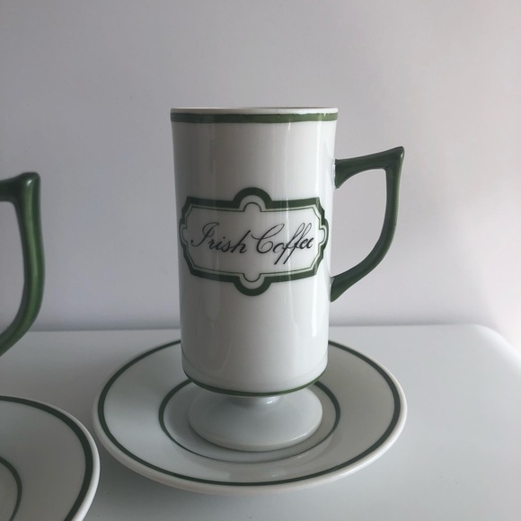 Vintage Irish Coffee Mugs and Saucers - Picture 3 of 9